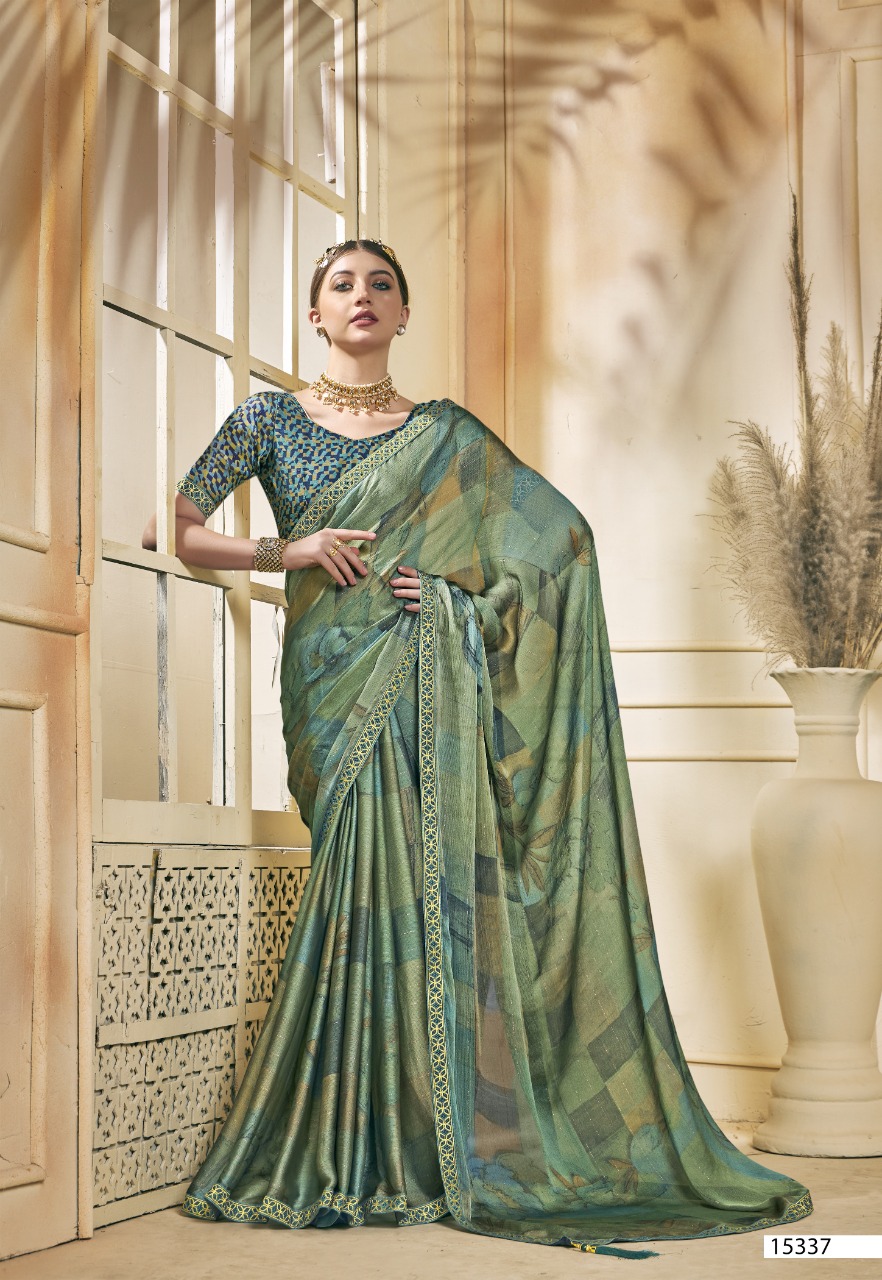 vallabhi print teetly moss chiffon astonishing print saree catalog