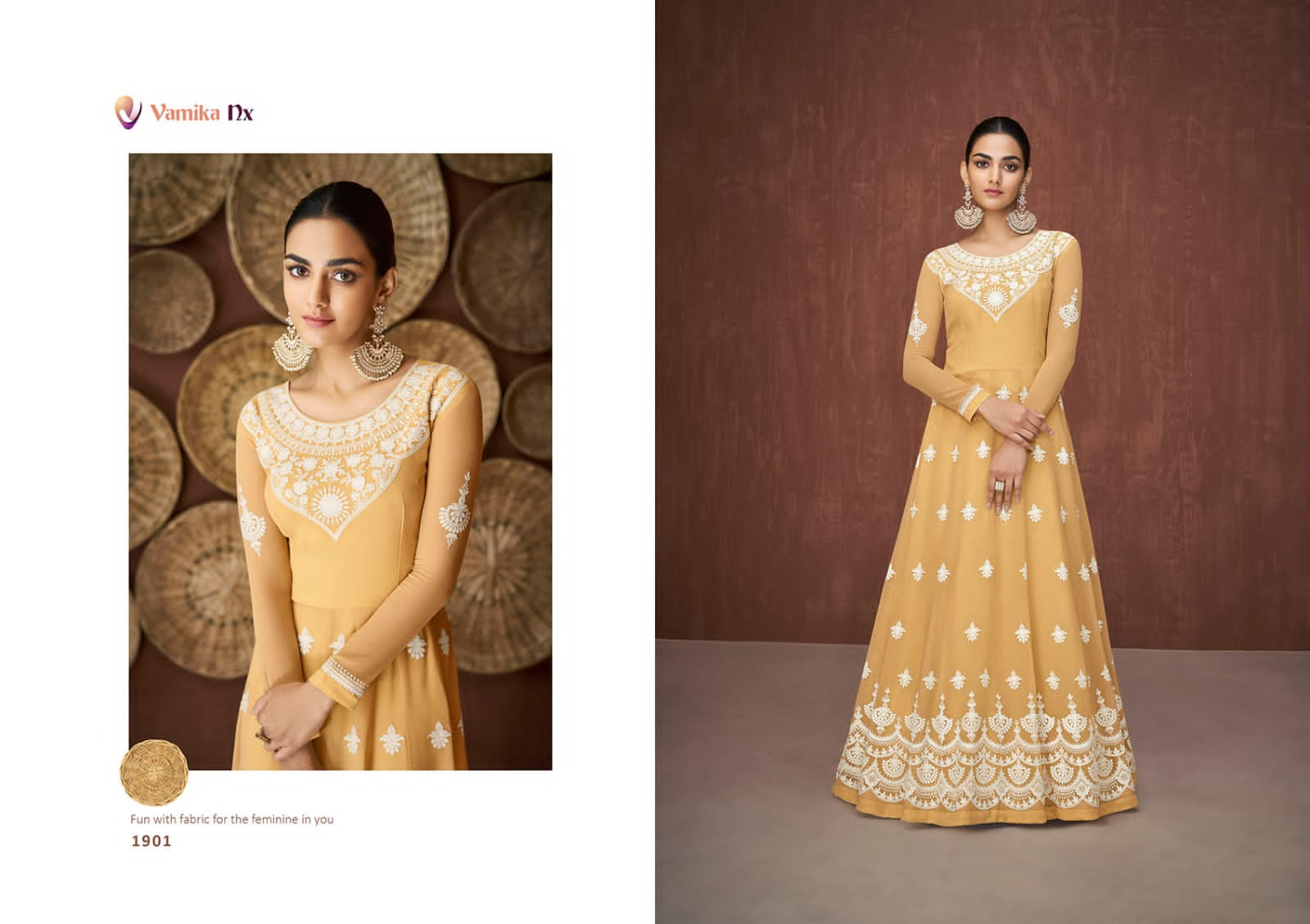 vamika nx siya georgette graceful look gown catalog