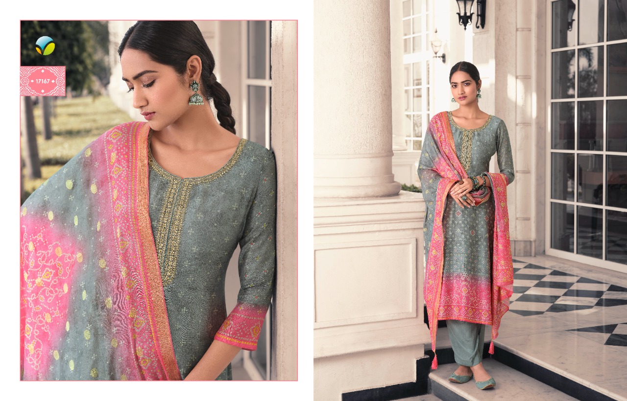 vinay fashion kervin khushboo muslin silk exclusive print salwar suit catalog