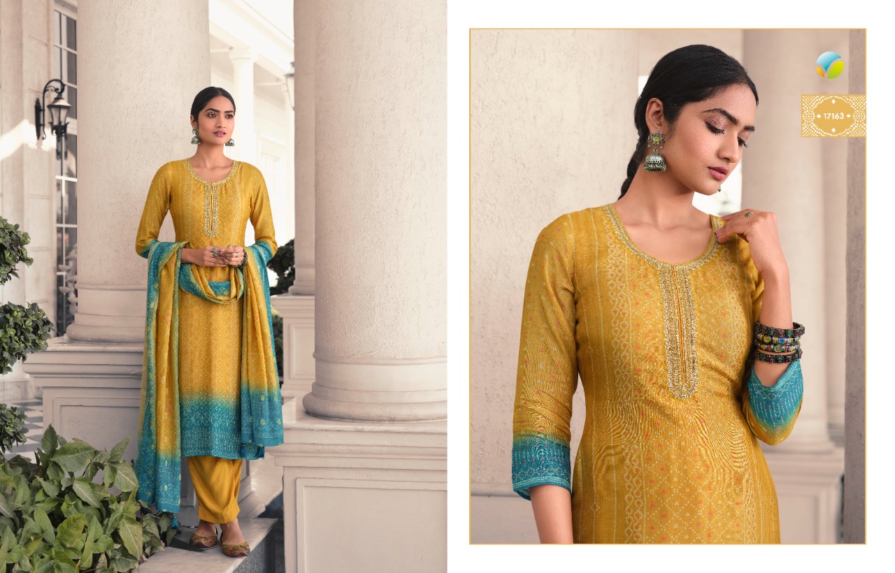 vinay fashion kervin khushboo muslin silk exclusive print salwar suit catalog