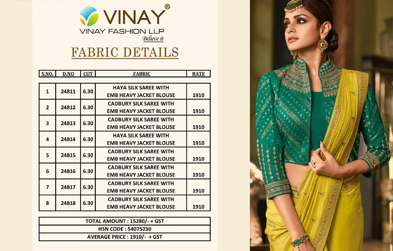 vinay fashion sheesha hotstar 6 silk gorgeous look saree catalog