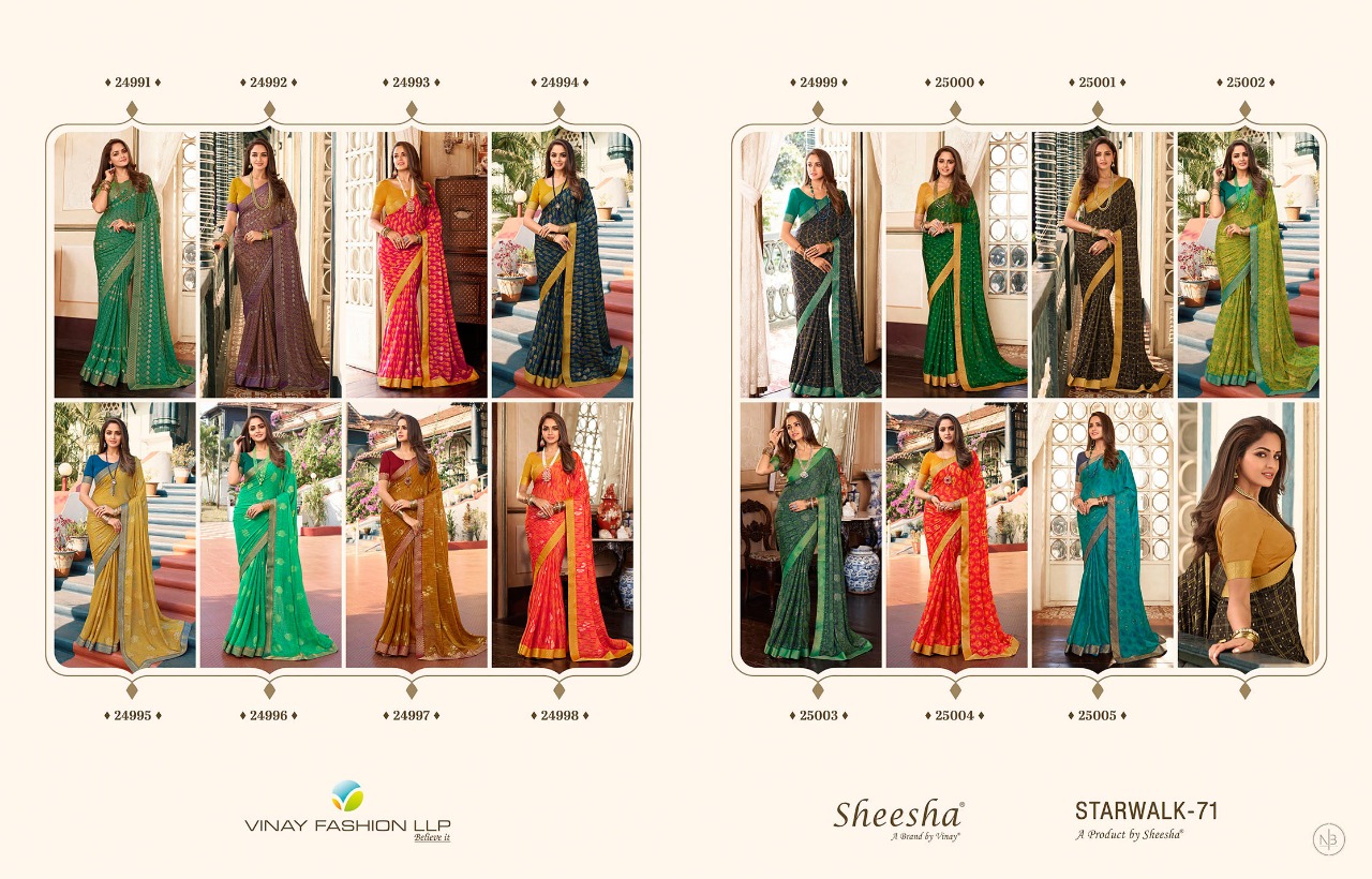 vinay fashion sheesha starwalk 71 georgette silk gorgeous look salwar suit catalog