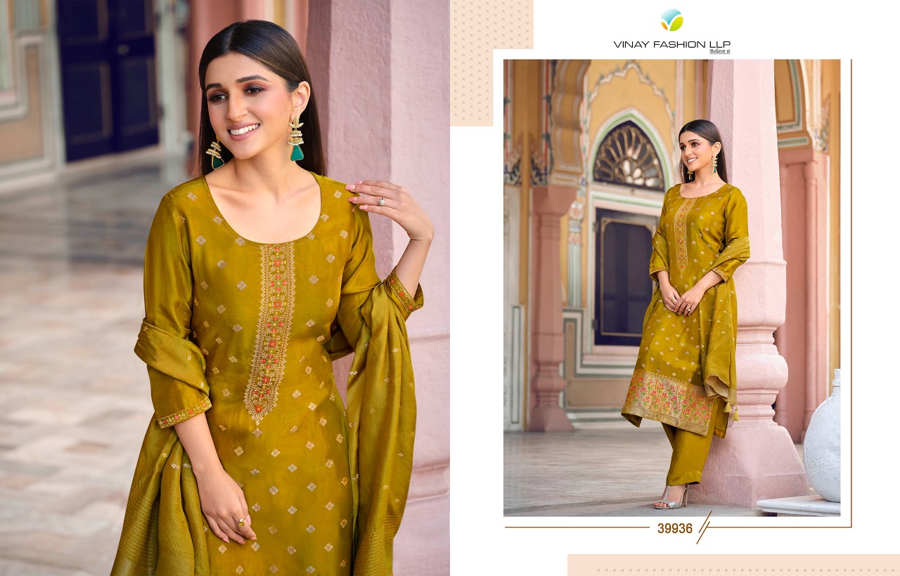 vinay fashion tumbaa noor viscose festive look top bottom with dupatta catalog