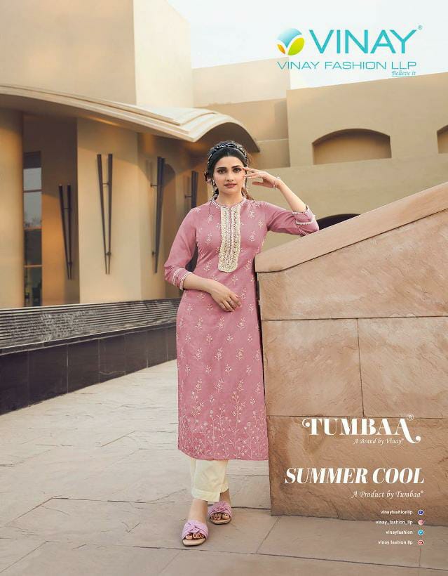 vinay fashion tumbaa summer cool  cotton elegant top with bottom catalog