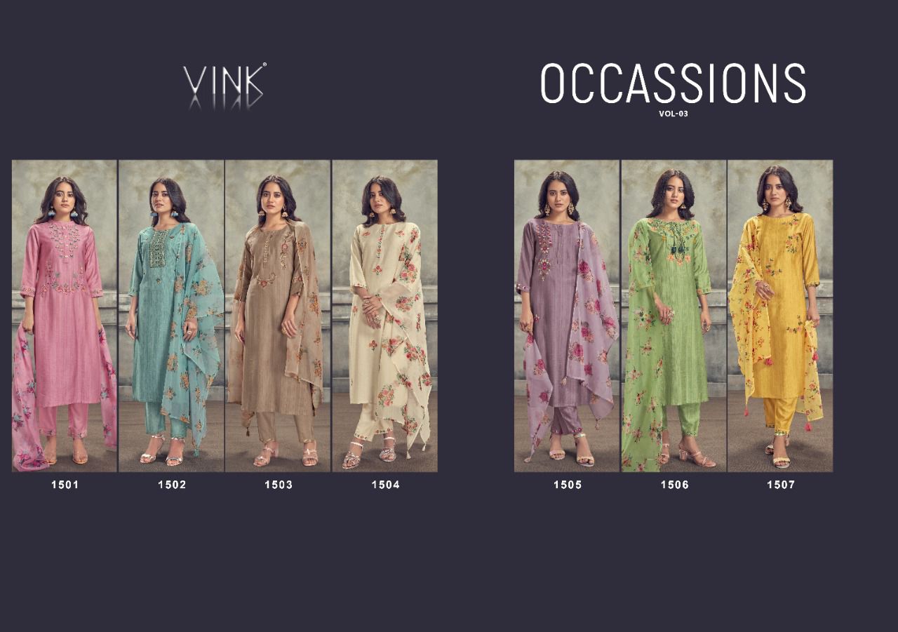 vink occasions 3 viscose new and modern style top bottom with dupatta catalog