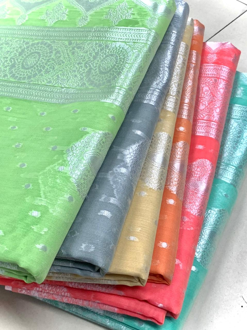 vivera internation saanvika saree linen cotton authentic fabric saree catalog