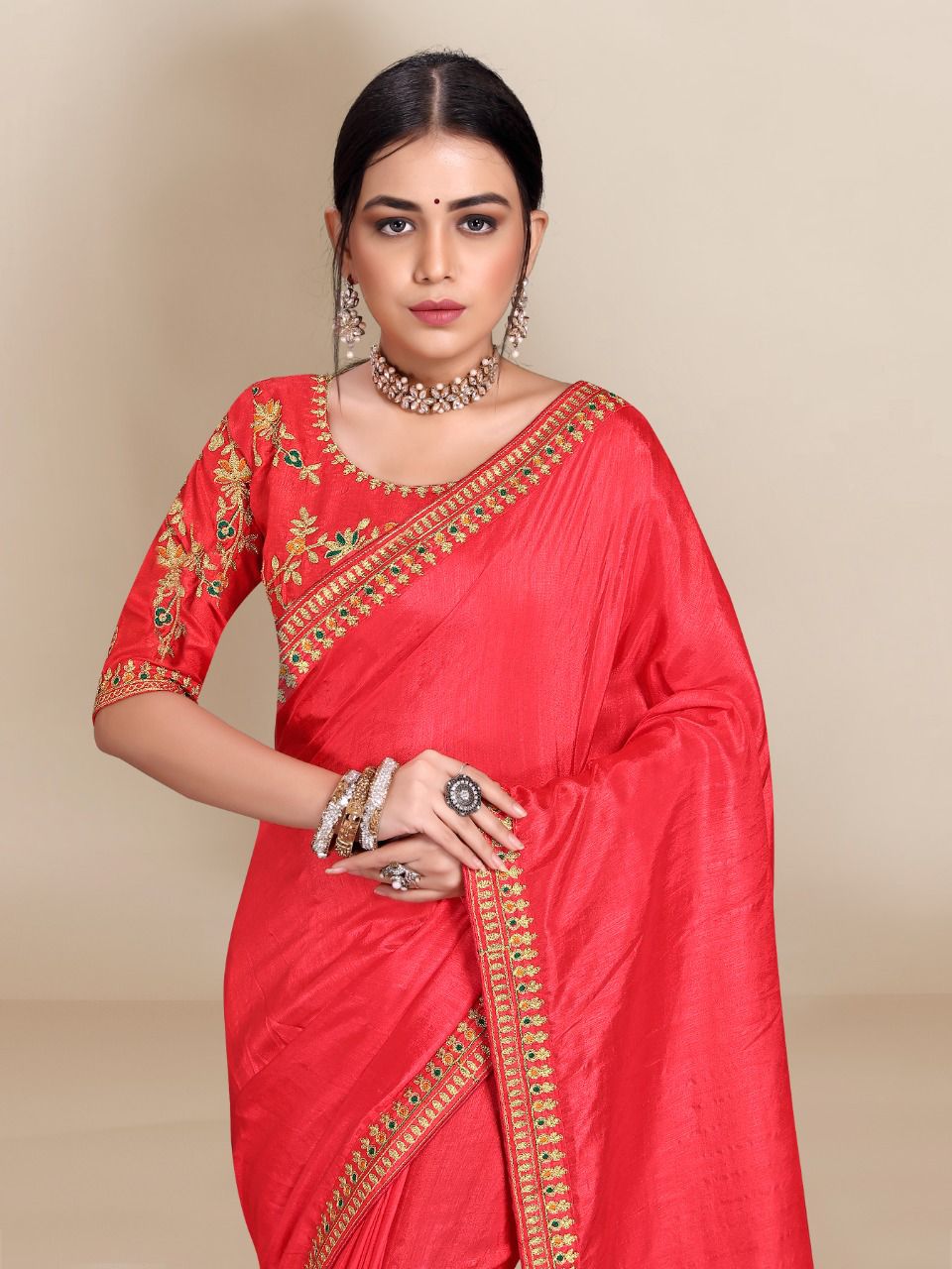 vivera international Antra 3 Sarees vichitra silk regal look saree catalog