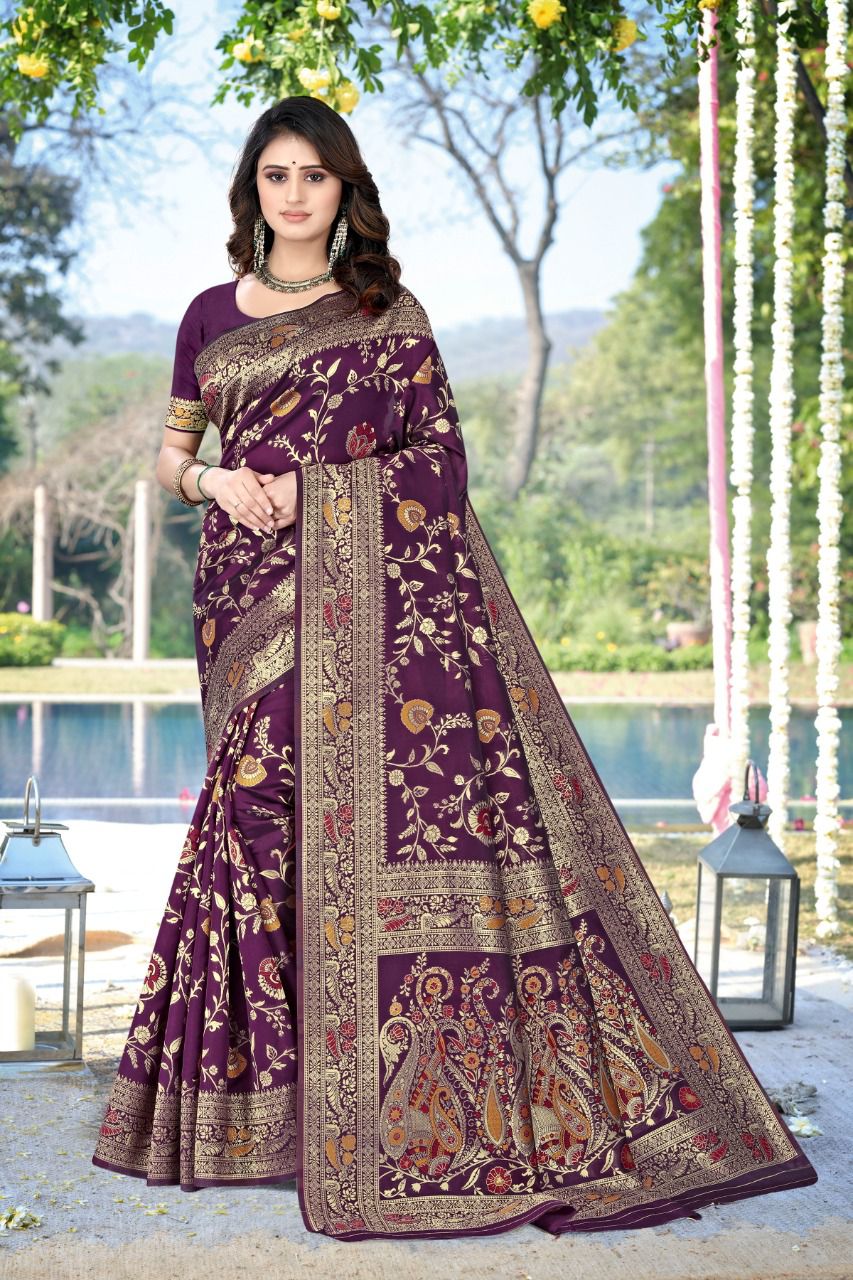 vivera international Mitra3 Sarees Banarasi Silk regal look saree catalog