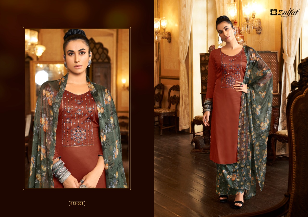 zulfat designer suit damini jam cotton elegant look salwar suit catalog