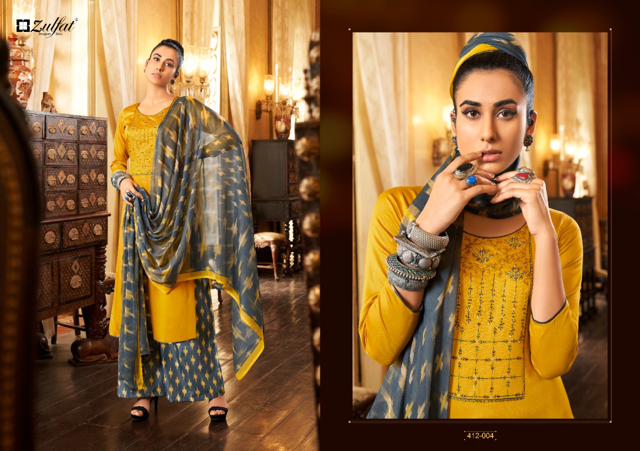 zulfat designer suit damini jam cotton elegant look salwar suit catalog