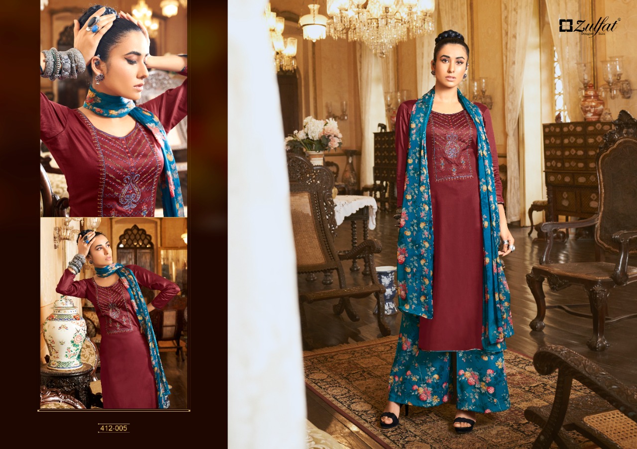 zulfat designer suit damini jam cotton elegant look salwar suit catalog