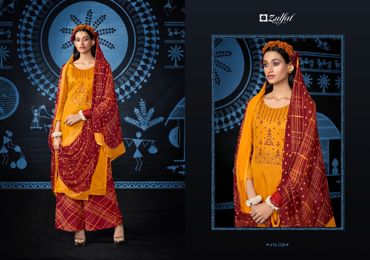 zulfat designer suit mandakini cotton decent look salwar suit catalog