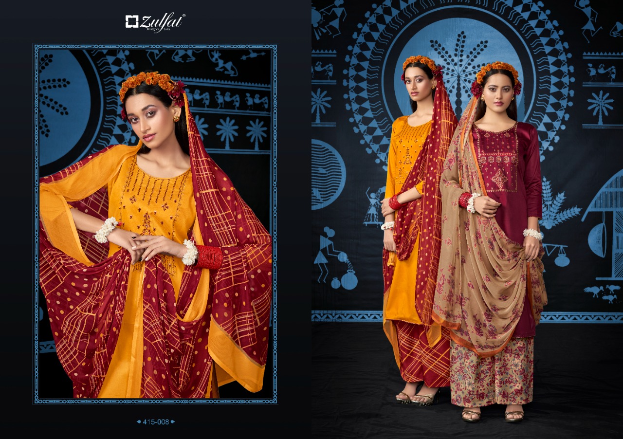 zulfat designer suit mandakini cotton decent look salwar suit catalog