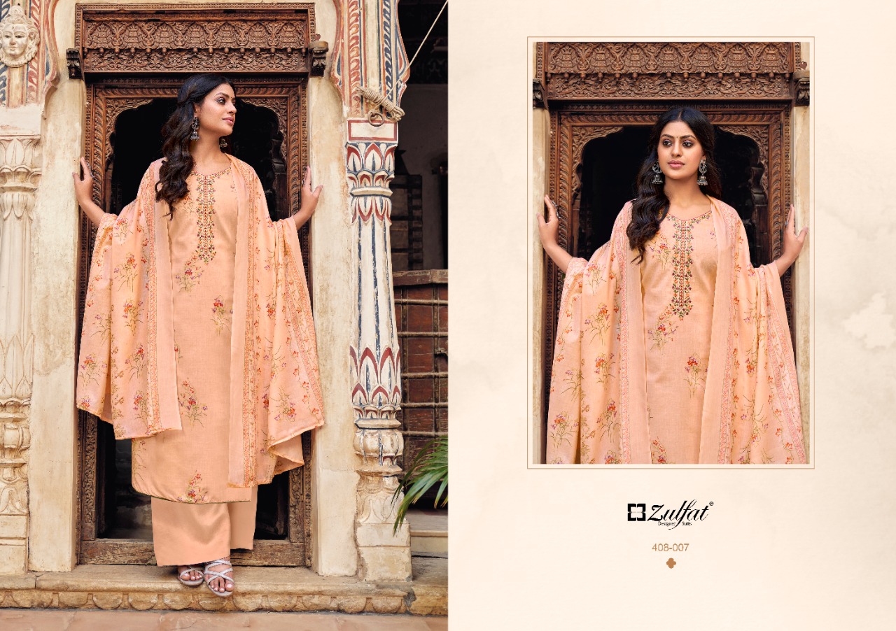 zulfat designer suit roza cotton elegant salwar suit catalog