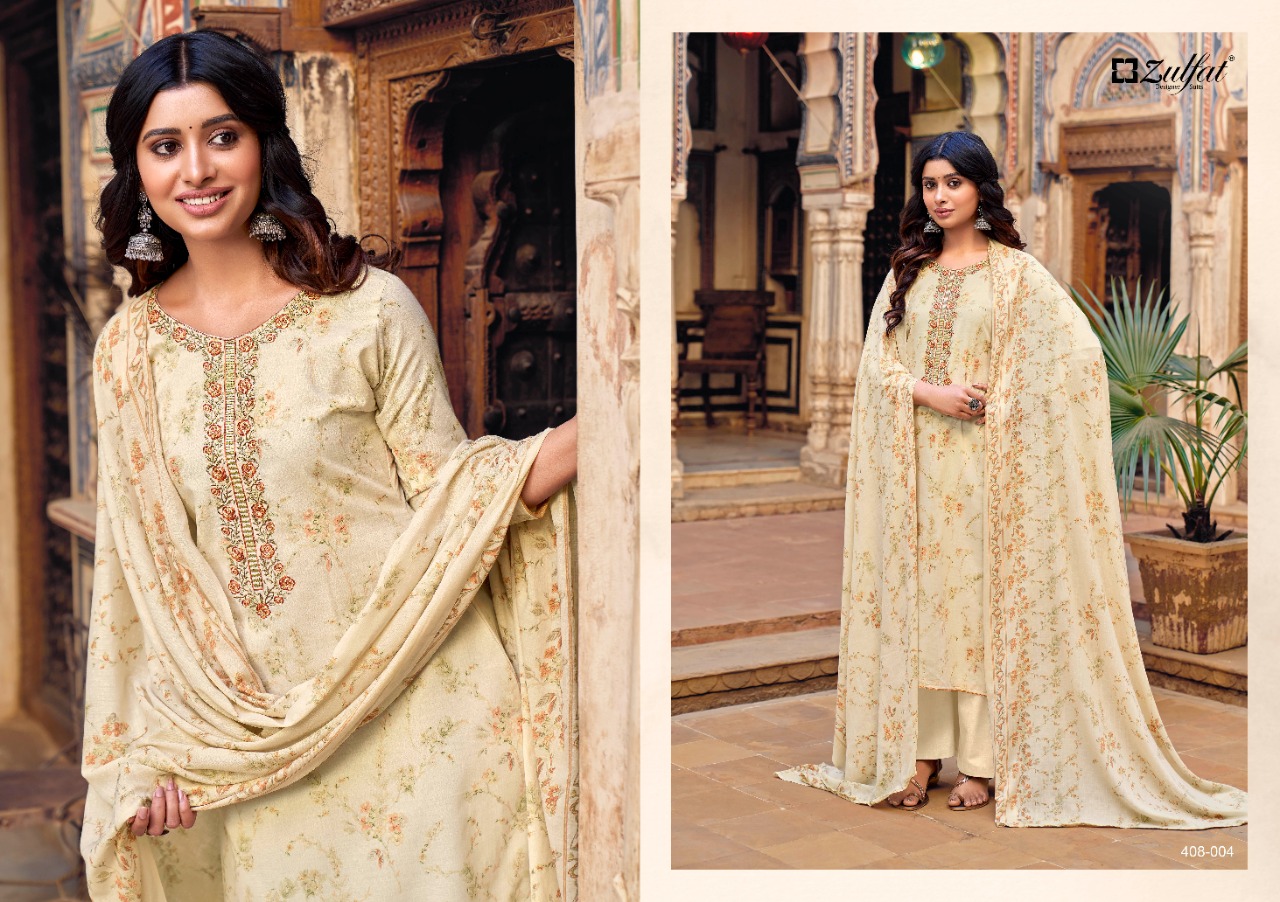 zulfat designer suit roza cotton elegant salwar suit catalog