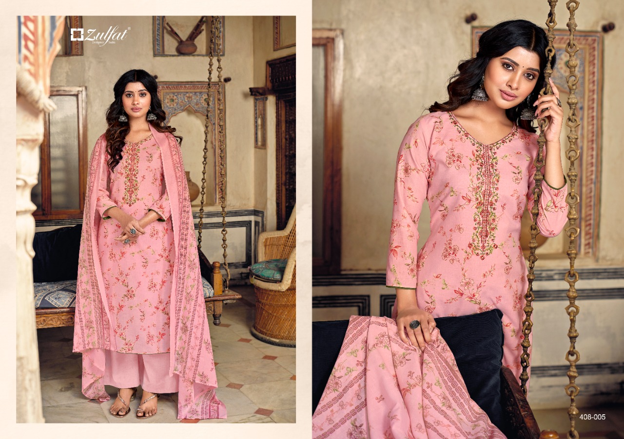 zulfat designer suit roza cotton elegant salwar suit catalog