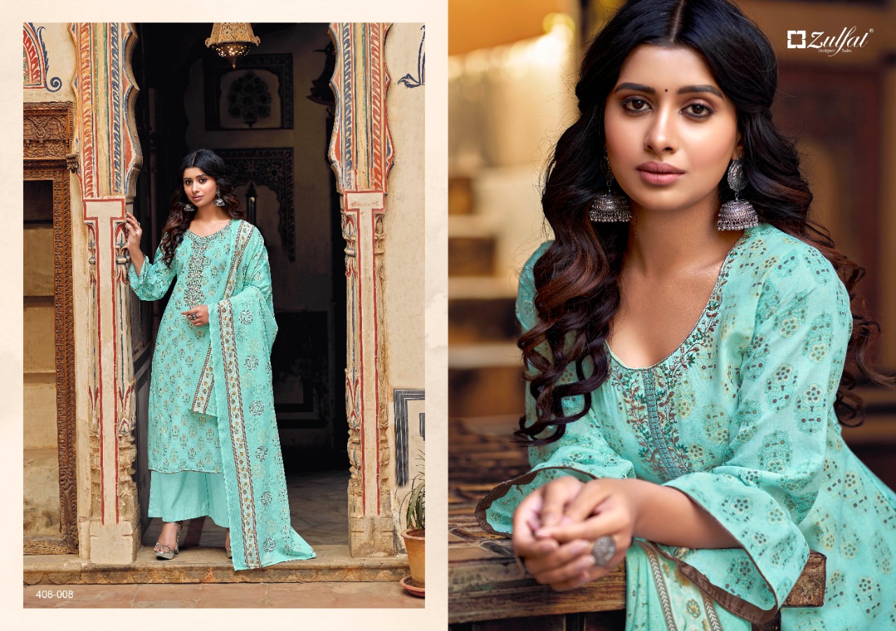 zulfat designer suit roza cotton elegant salwar suit catalog