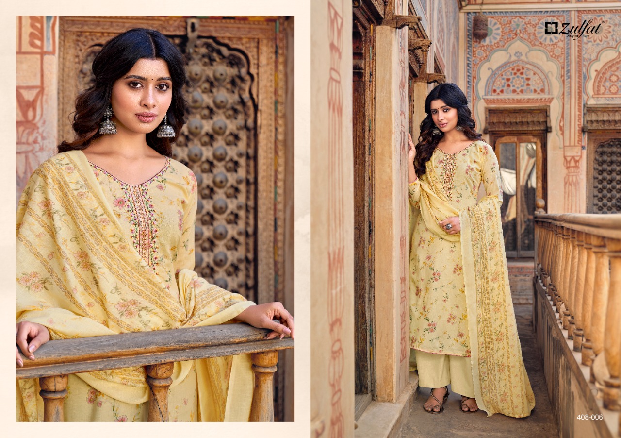 zulfat designer suit roza cotton elegant salwar suit catalog