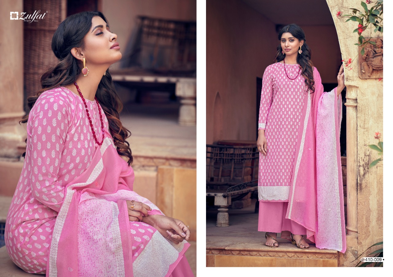 zulfat designer suit spring cotton elegant salwar suit catalog