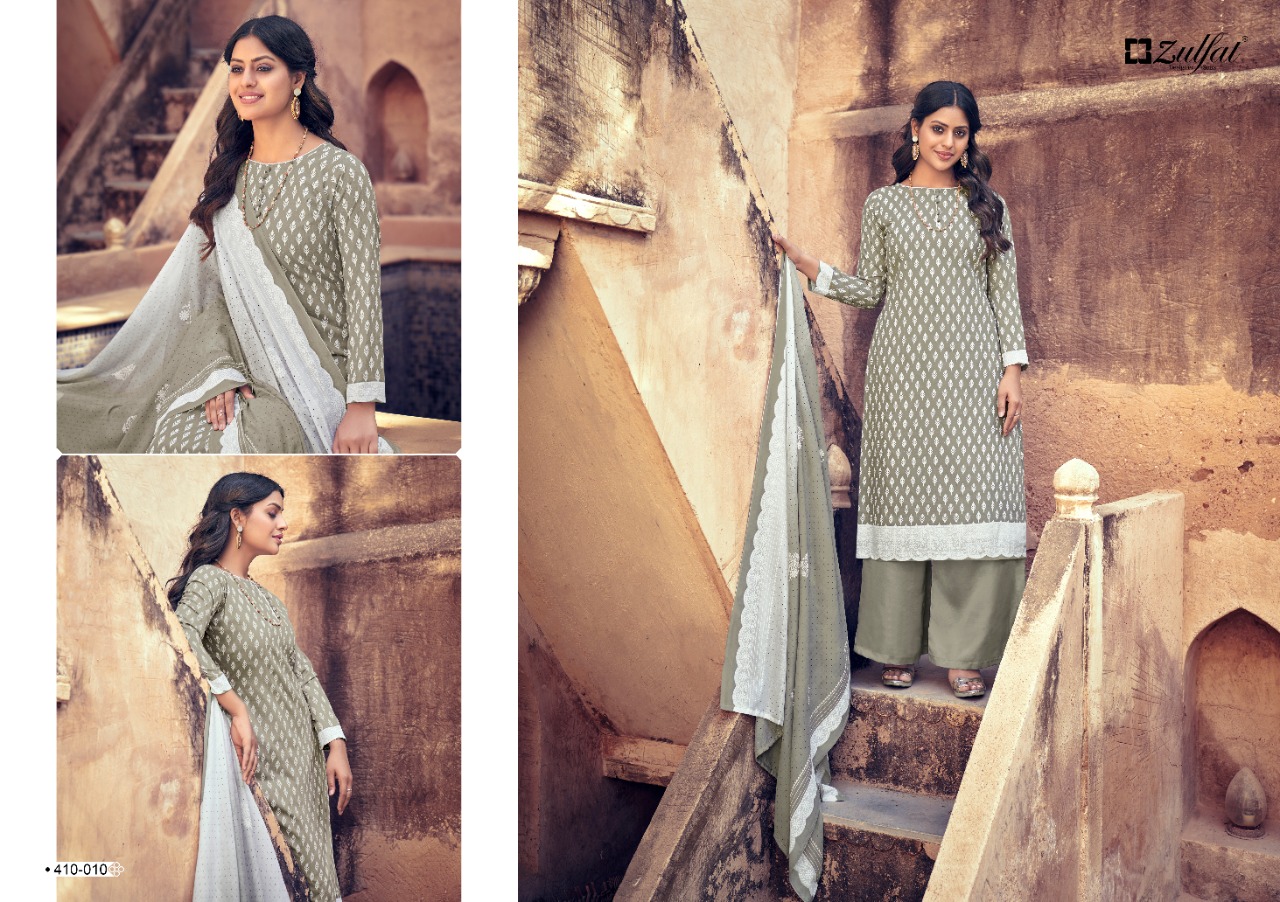 zulfat designer suit spring cotton elegant salwar suit catalog