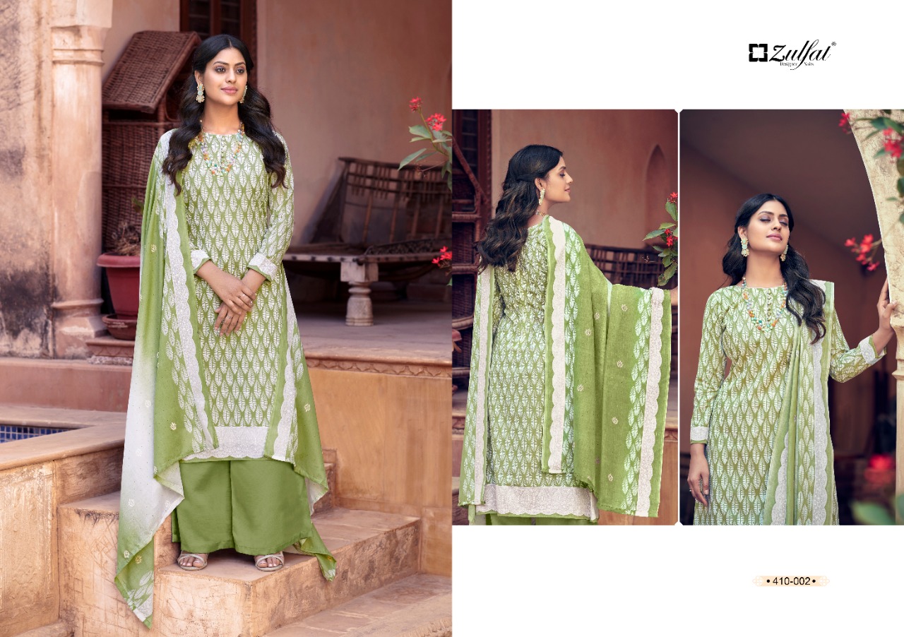 zulfat designer suit spring cotton elegant salwar suit catalog