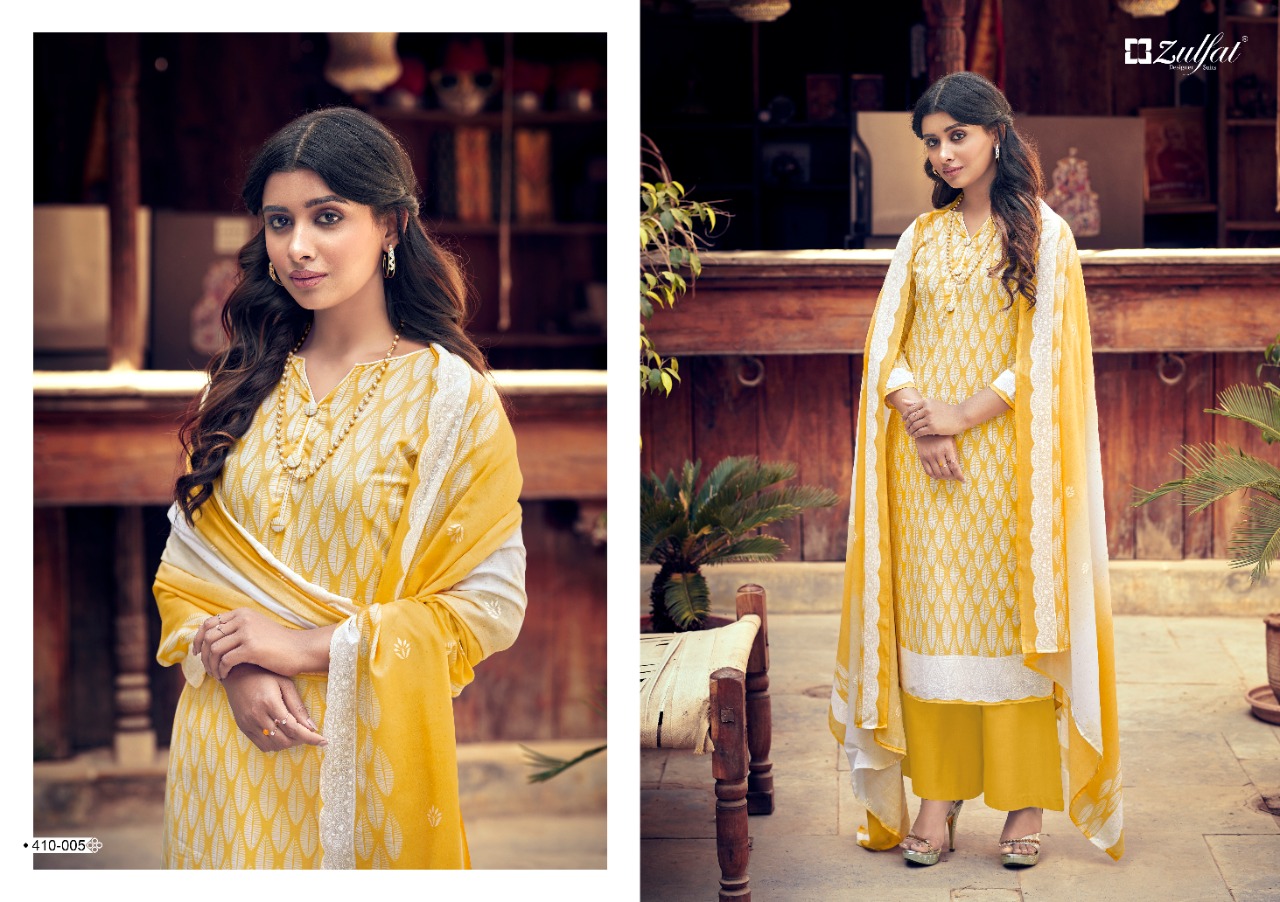 zulfat designer suit spring cotton elegant salwar suit catalog