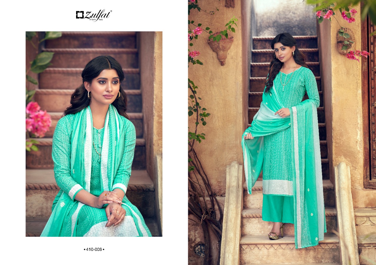 zulfat designer suit spring cotton elegant salwar suit catalog