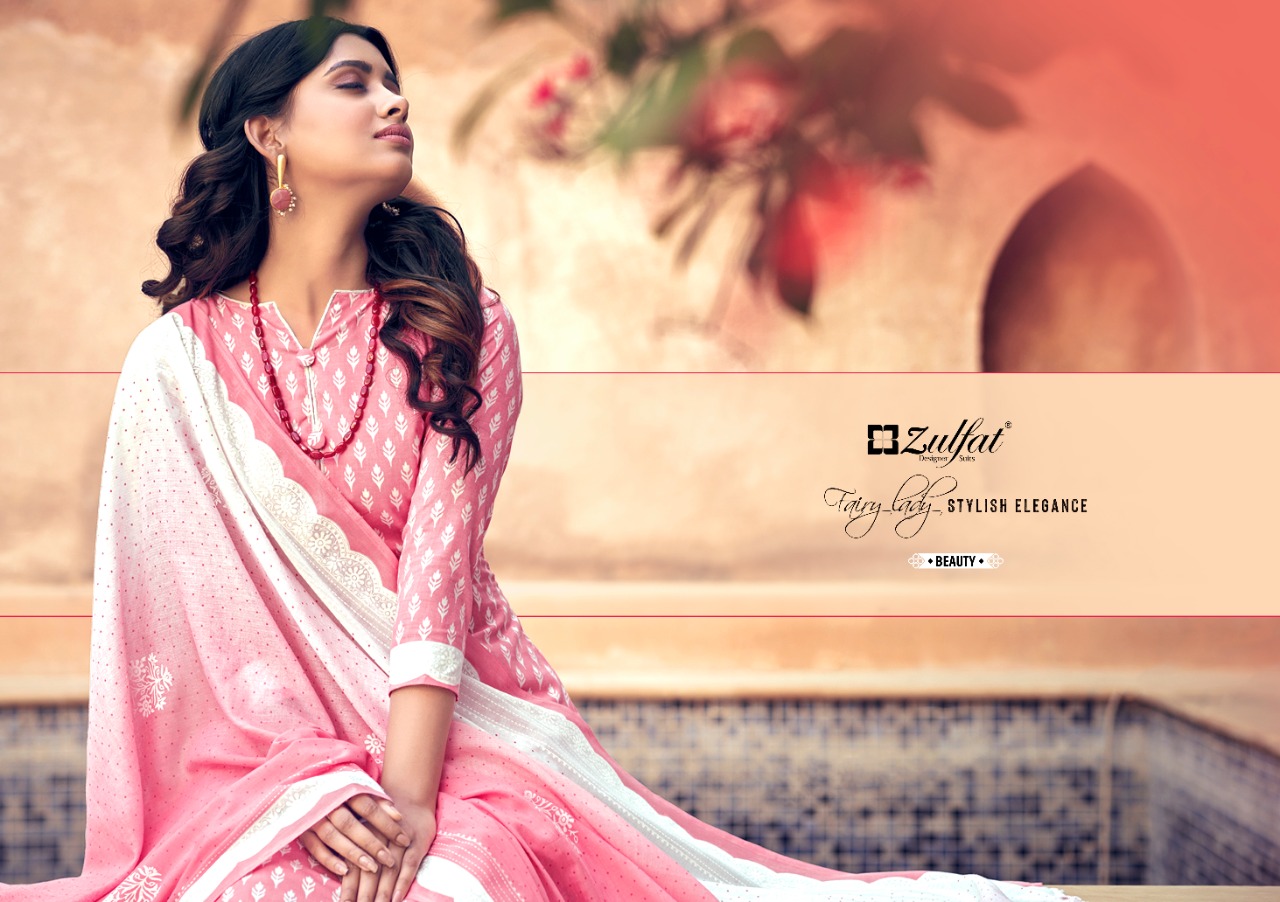 zulfat designer suit spring cotton elegant salwar suit catalog