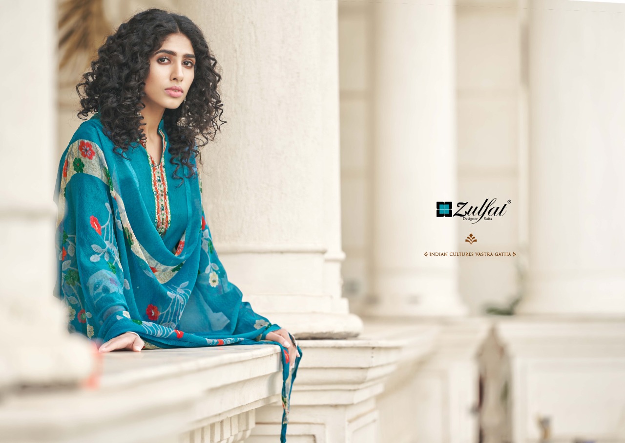 zulfat designer suit summer bonanza pure cotton elegant salwar suit catalog