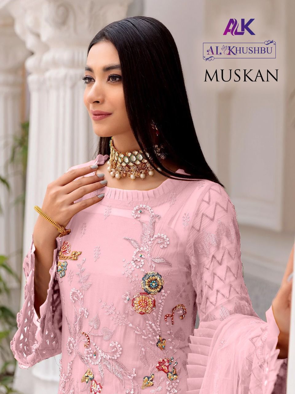 al khusbu muskan vol 1 gerorgette regal look salwar suit catlog