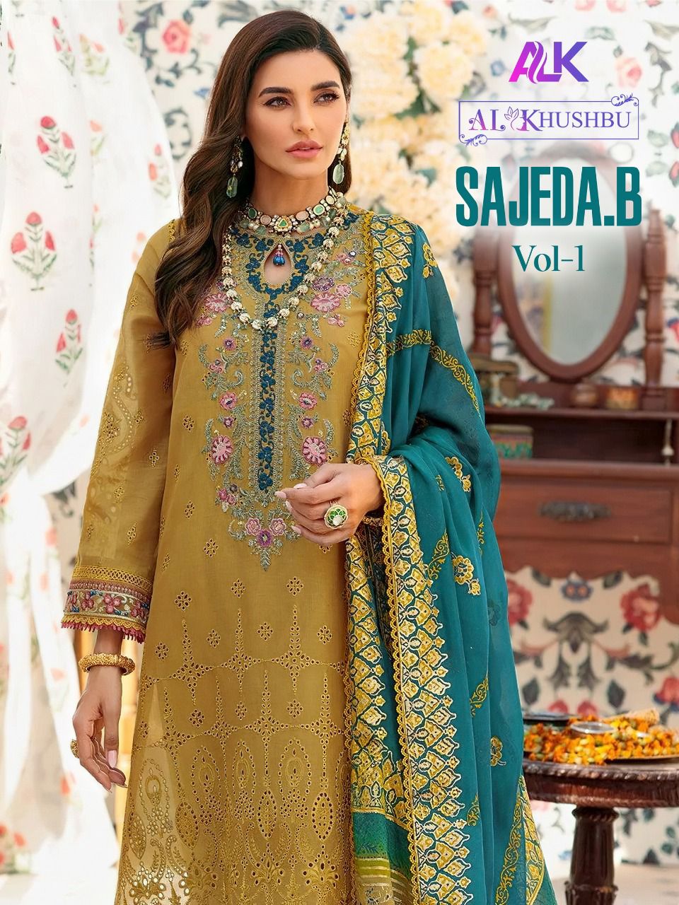 al khushbu sajeda b vol 1 cambric cotton regal look salwar suit catalog