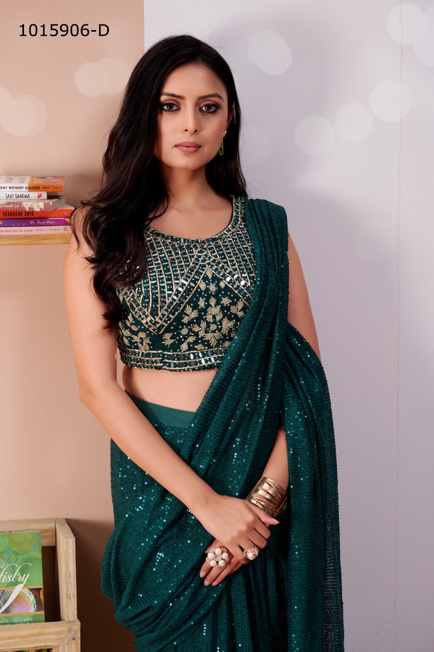 amoha trendz Design No 1015906 Imported Sequence  gorgeous look saree catalog