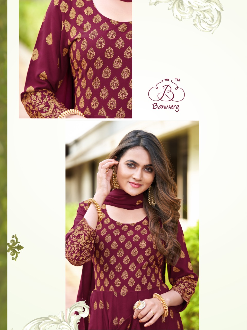 banwery fashion paridhi elegant look top with dupatta catalog