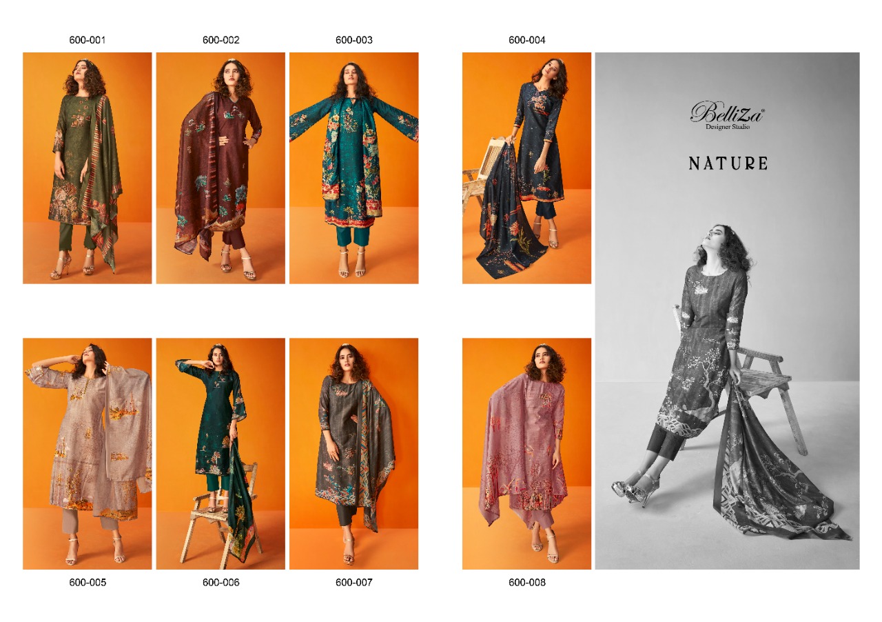 belliza designer studio nature muslin exclusive print salwar suit catalog