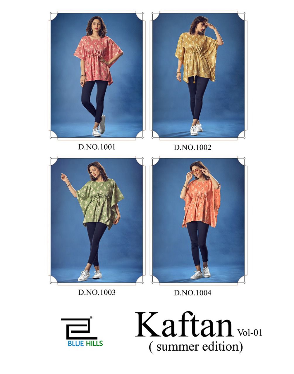 blue hiils kaftan vol 1 rayon elegnt top catalog