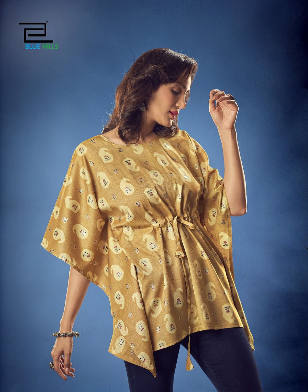 blue hiils kaftan vol 1 rayon elegnt top catalog