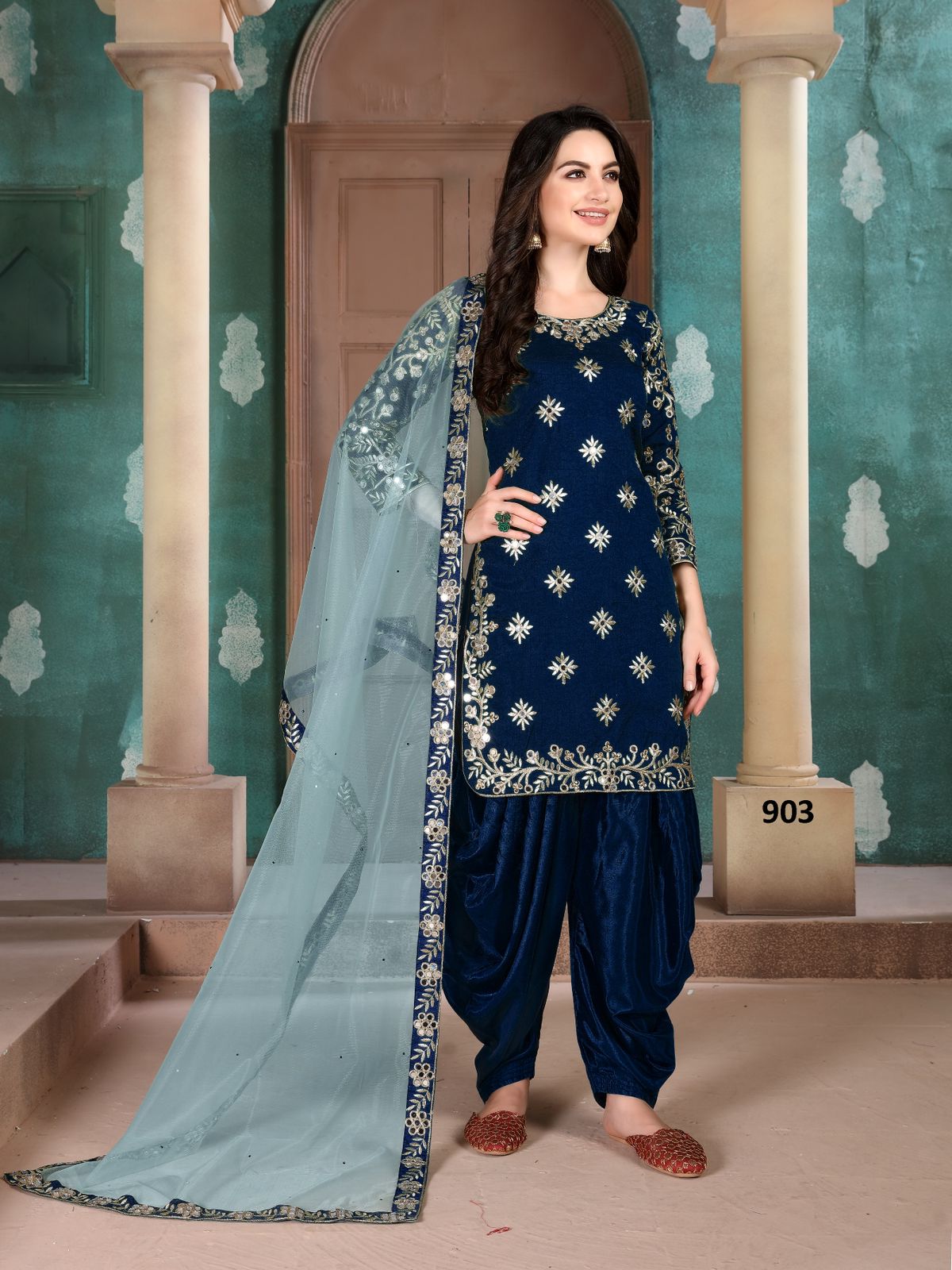 dani aanaya 900 series art silk regal look salwar suit catalog