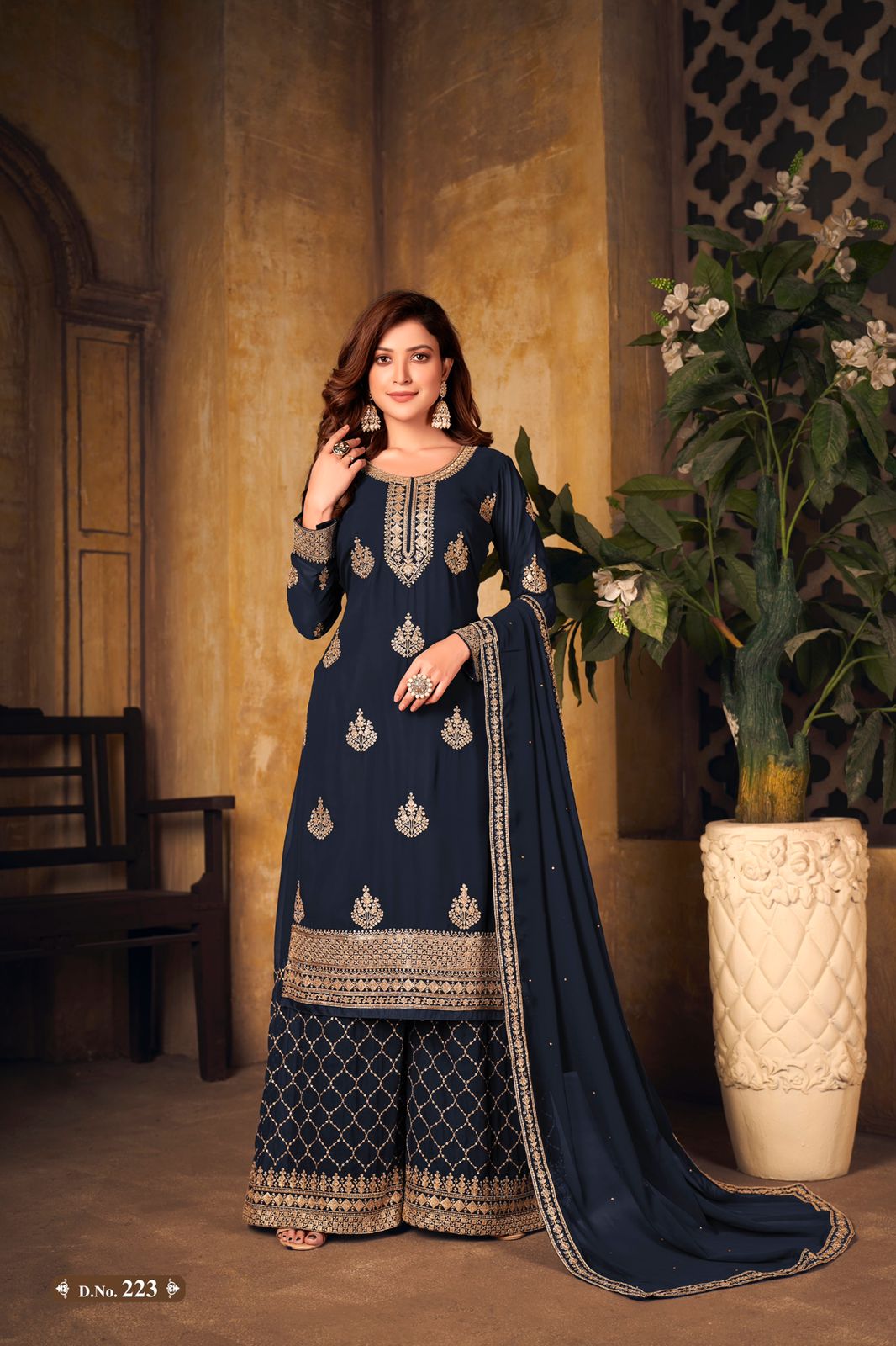 dani vaani vol 22 georgette Regal look salwar suit catalog