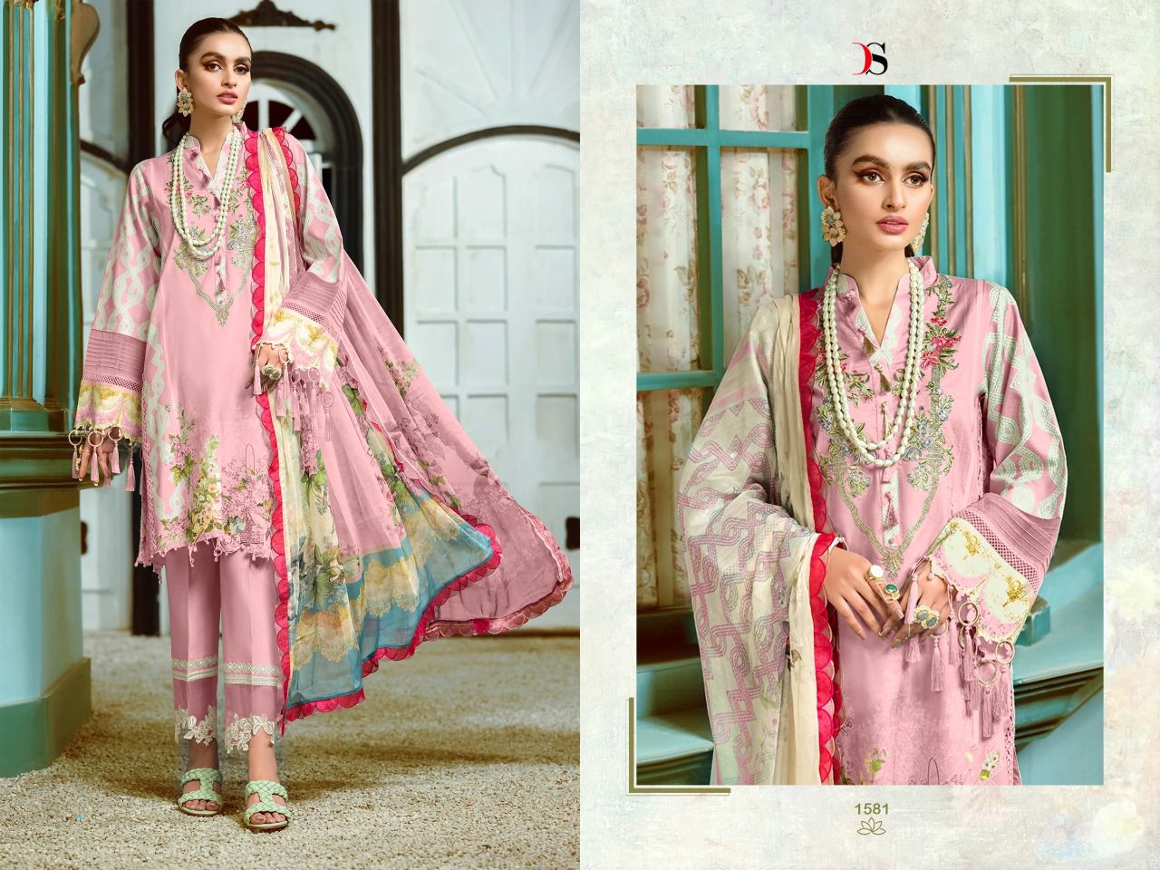 deepsy suit Bliss lawn 22 2 cotton attrective look salwar suit with cotton dupatta catalog