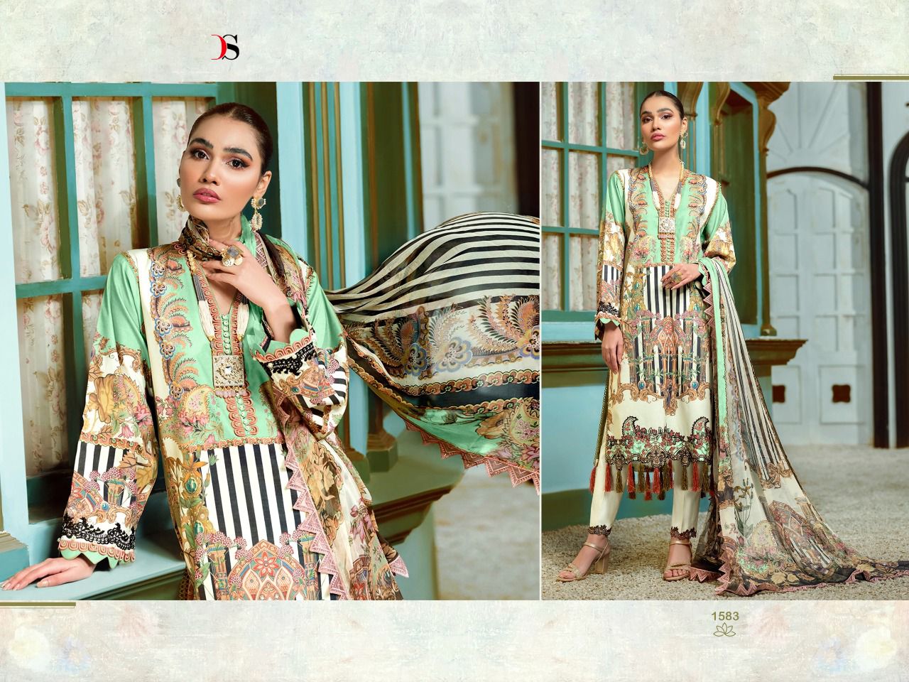 deepsy suit Bliss lawn 22 2 cotton attrective look salwar suit with cotton dupatta catalog