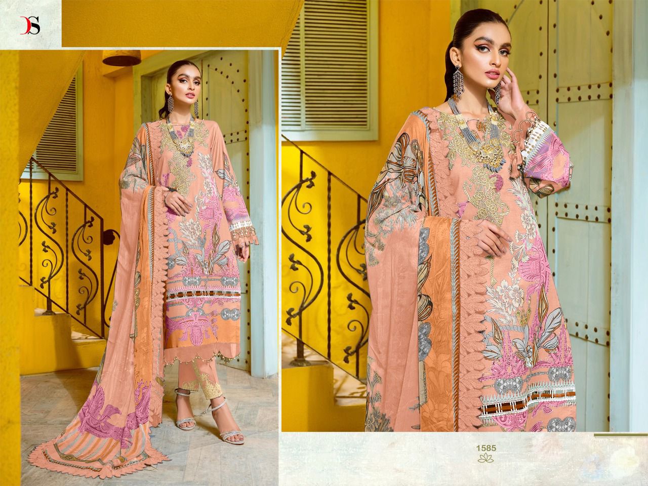 deepsy suit Bliss lawn 22 2 cotton authentic fabric salwar suit with chiffon dupatta catalog