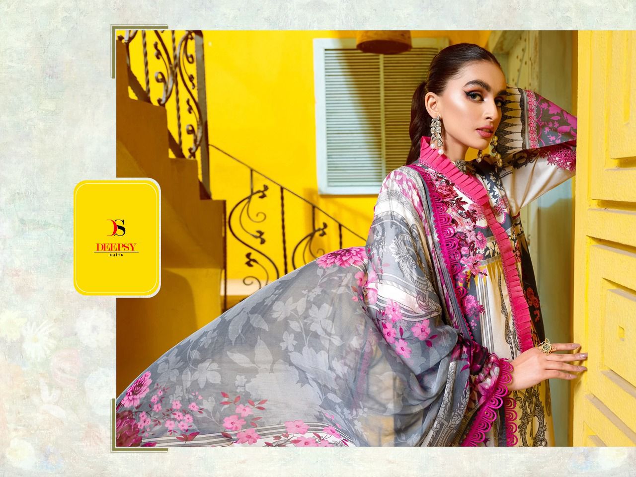 deepsy suit Bliss lawn 22 2 cotton authentic fabric salwar suit with chiffon dupatta catalog