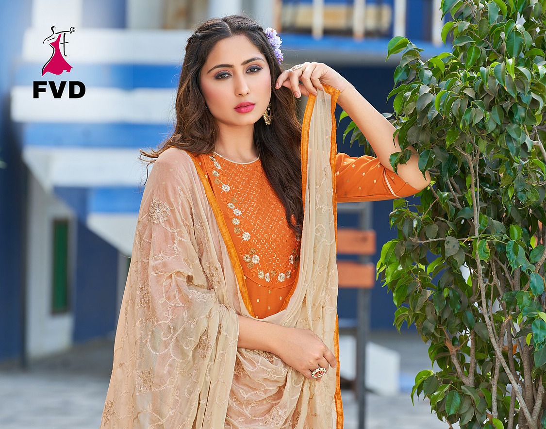 fvd shivali vol 1 rayon new and modern style top bottom with dupatta catalog