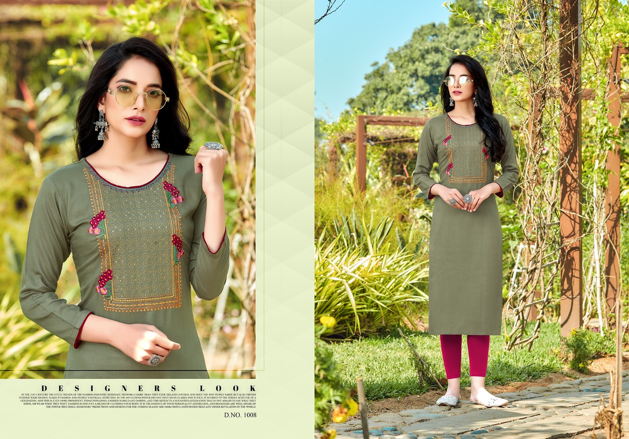 jinesh nx aaliya vol 2 rayon decent look kurti catalog