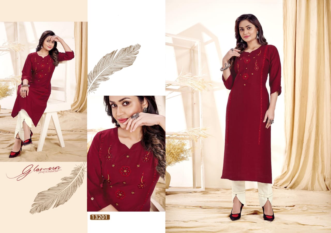 kalaroop by kajree creamy rayon elegant kurti catalog