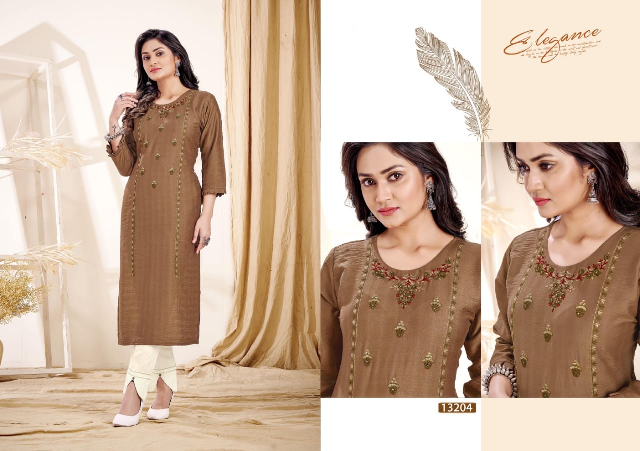 kalaroop by kajree creamy rayon elegant kurti catalog