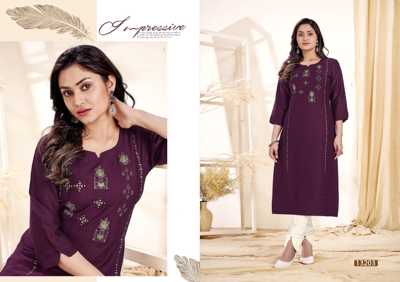 kalaroop by kajree creamy rayon elegant kurti catalog