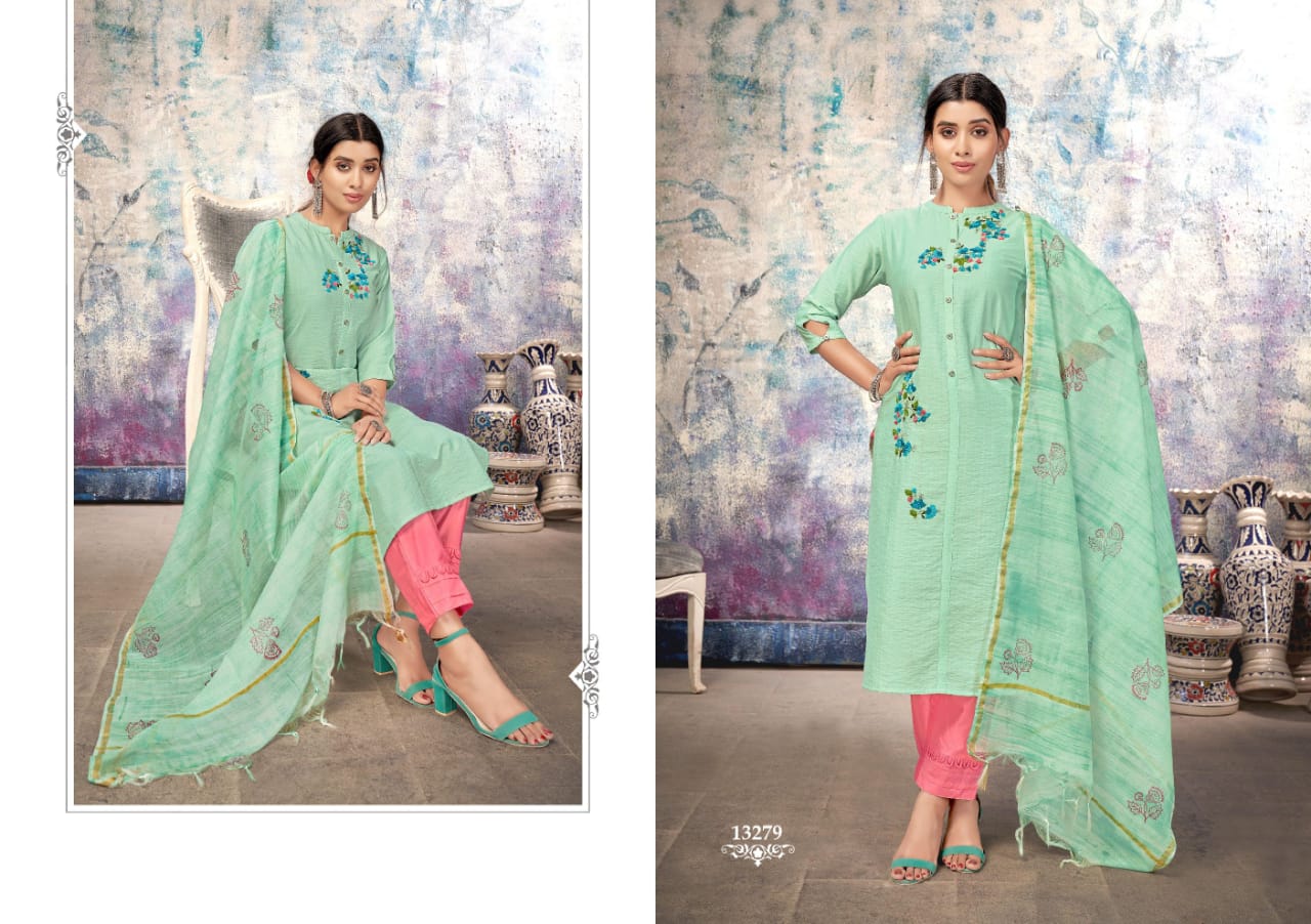 kalaroop by kajree hunter l 2000 decent hend work top bottom with dupatta catalog