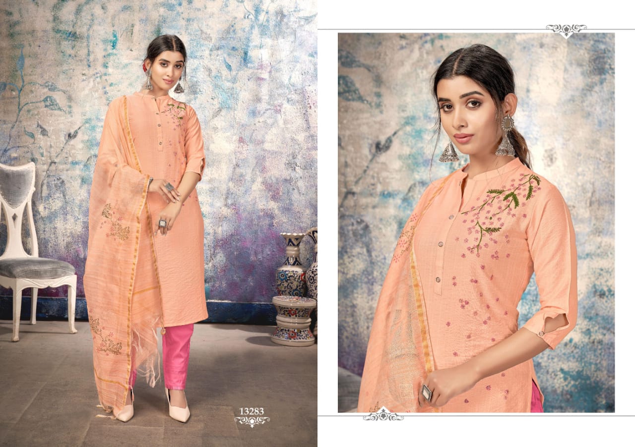 kalaroop by kajree hunter l 2000 decent hend work top bottom with dupatta catalog