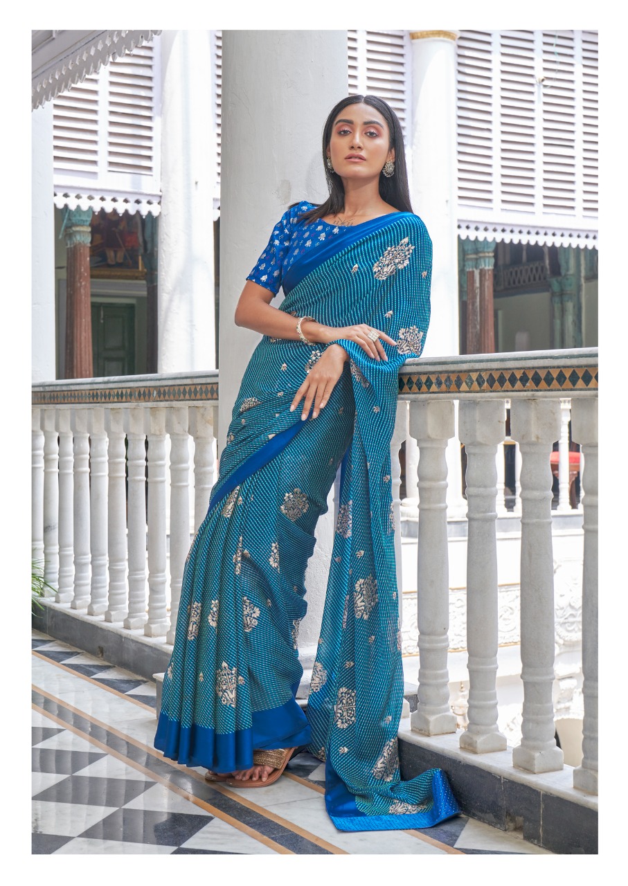 lt kashvi creation dori satin new and modern Lehariya Print saree catalog